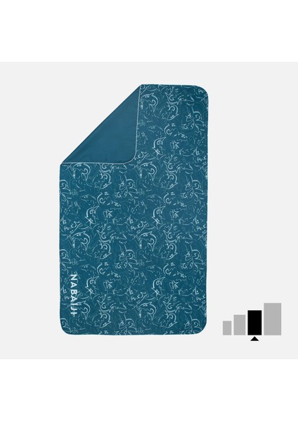 Nabaiji Mikrofiber Havlu - L - Baskılı - 80 x 130 cm