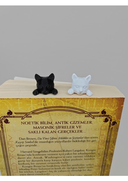 3D Kedi Tasarımlı Kitap Ayracı