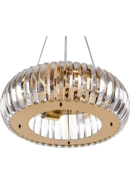 Truva 40LIK Gold,krom Kristal Paslanmaz Avize