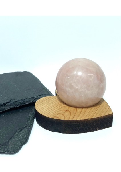 Doğal Taş Küre Pembe Kuvars Taşı