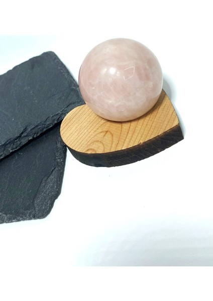Doğal Taş Küre Pembe Kuvars Taşı