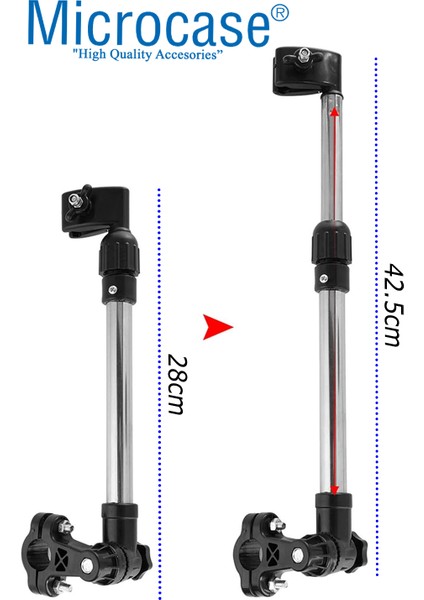 Bisiklet Bebek Arabası Için Ayarlanabilir Şemsiye Tutucu - AL4814 Mdl-C