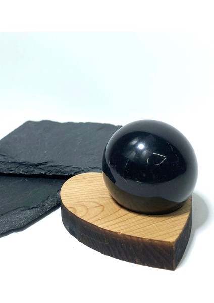 Doğal Taş Küre Obsidyen Taşı