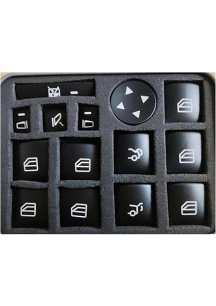 Mercedes W204 A B C E Gla Cla Glk Gle Sınıfı W176 W212 W166 Araba Camı Kaldırma Düğmesi Kapak Anahtarı Çerçeve Döşeme Araba Elektrikli Cam Anahtarı Düğmesi