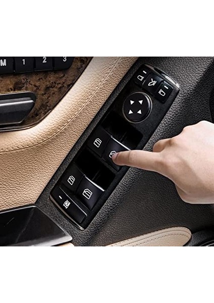 Mercedes W204 A B C E Gla Cla Glk Gle Sınıfı W176 W212 W166 Araba Camı Kaldırma Düğmesi Kapak Anahtarı Çerçeve Döşeme Araba Elektrikli Cam Anahtarı Düğmesi modelleri