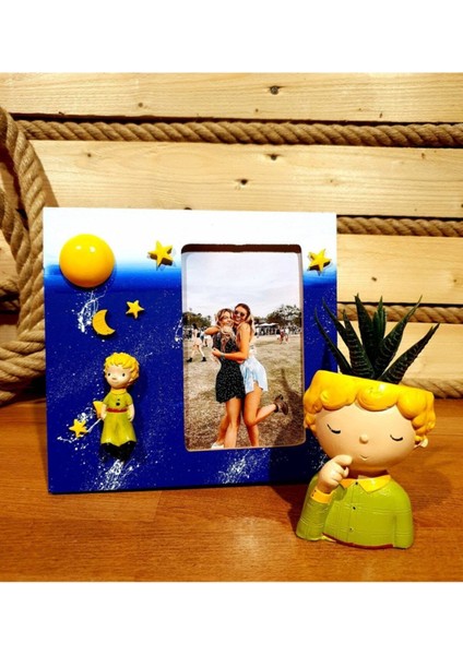 Küçük Prens 3D Çerçeve & Saksı Arkadaşa Hediye
