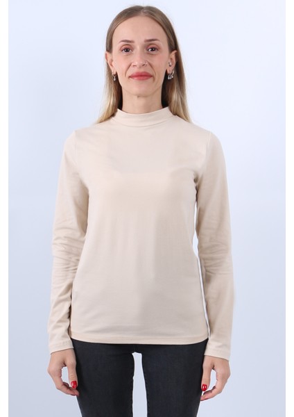 Kadın Balıkçı Yaka Uzun Kollu Body