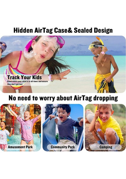 Çocuklar Için Hava Etiketli Bileklik Için Su Geçirmez, Çocuklar Için Hava Etiketli Gizli Bileklik Için Silikon, Saat Bandı Için (B) (Yurt Dışından) fiyatları