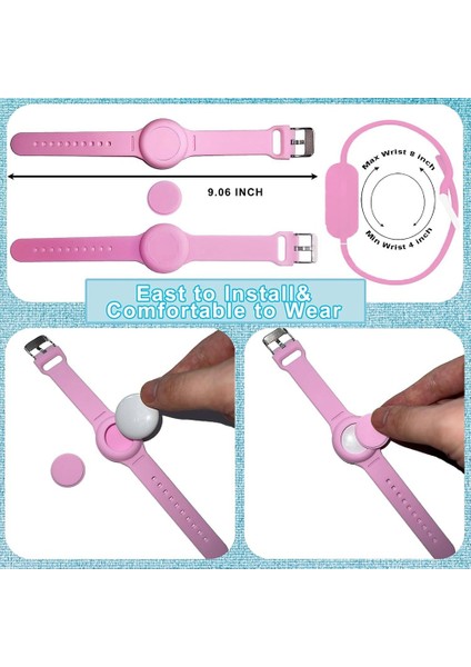 Çocuklar Için Hava Etiketli Bileklik Için Su Geçirmez, Çocuklar Için Hava Etiketli Gizli Bileklik Için Silikon, Saat Bandı Için (B) (Yurt Dışından) modelleri