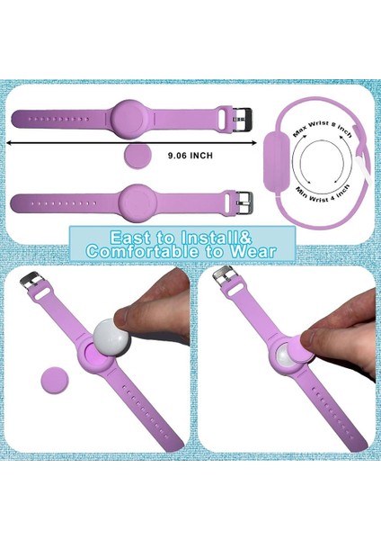 Çocuklar Için Hava Etiketli Bileklik Için Su Geçirmez, Çocuklar Için Hava Etiketli Gizli Bileklik Için Silikon, Saat Bandı Için (B) (Yurt Dışından) fırsatları