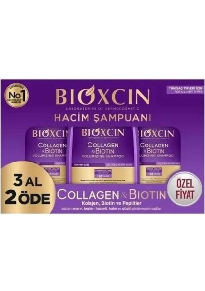 Collagen & Biotin Hacim Şampuan 3 Al 2 Öde 3 x 300 ml