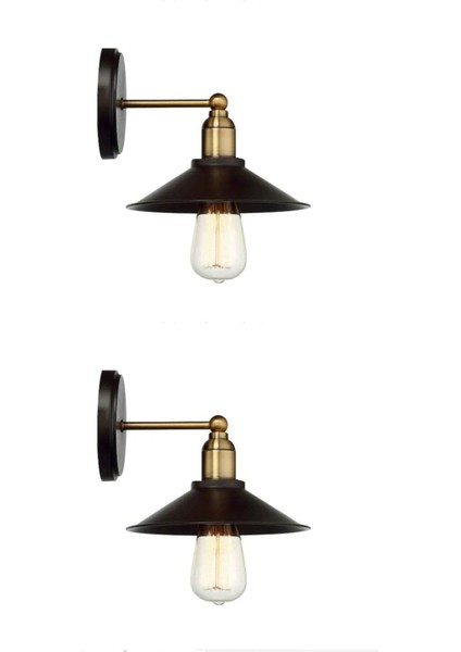 Modern siyah eskitme duylu çift duvar aplikleri, şık ve zarif tasarım.