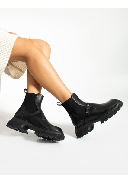 Antje Hakiki Deri Kadın Siyah Bot fiyatları