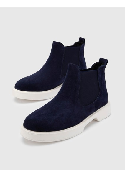 Anneka Hakiki Süet Deri Kadın Lacivert Bot fiyatları