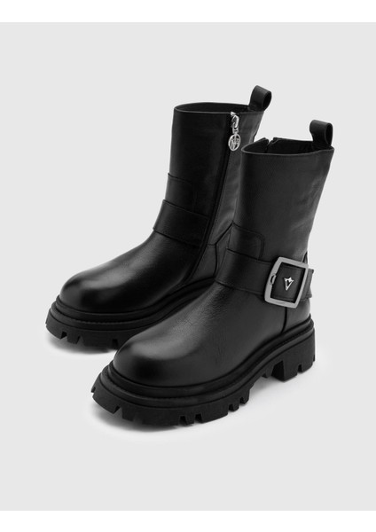 Saba Hakiki Floter Deri Kadın Siyah Bot fiyatları