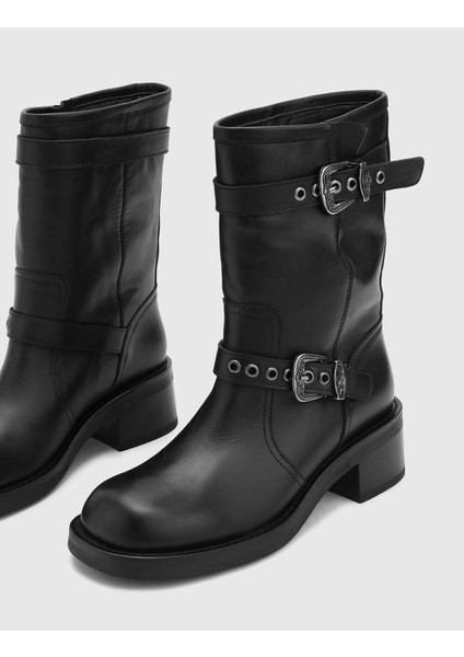 Grazia Hakiki Deri Kadın Siyah Bot fırsatları