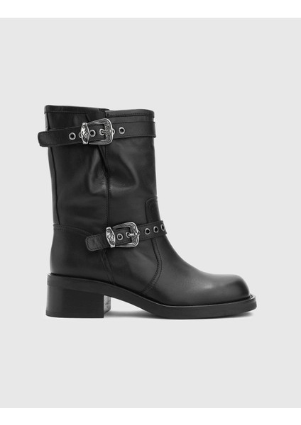 Grazia Hakiki Deri Kadın Siyah Bot modelleri