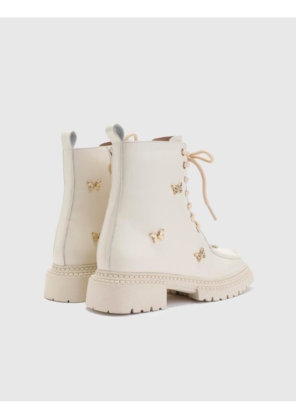 Domoni Hakiki Deri Kadın Bej Bot fırsatları