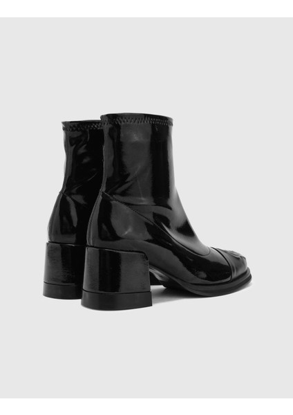 Jelto Hakiki Rugan Deri Kadın Siyah Topuklu Bot indirimleri