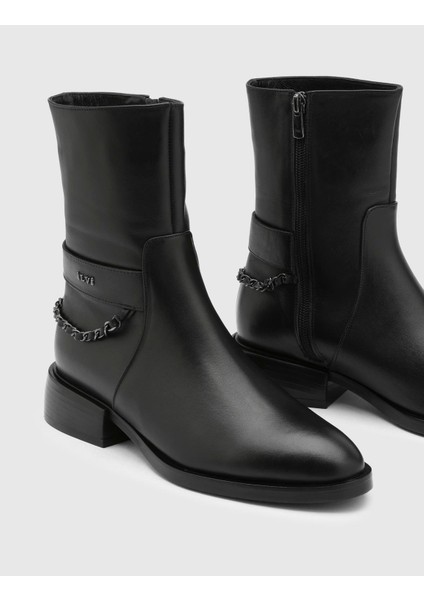 Bice Hakiki Deri Kadın Siyah Bot fırsatları