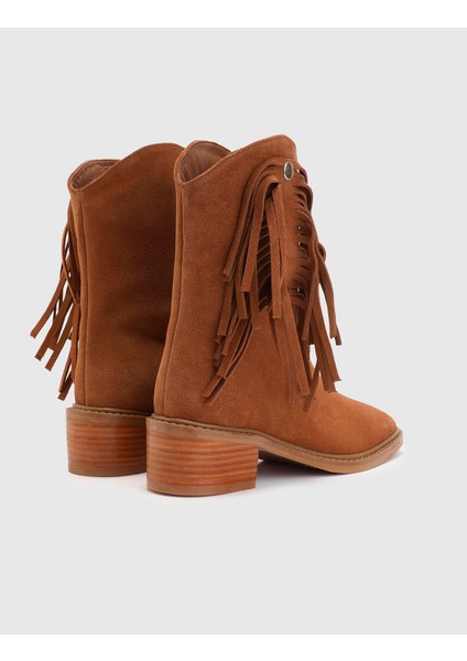 Ankie Hakiki Süet Deri Kadın Taba Topuklu Bot indirimleri