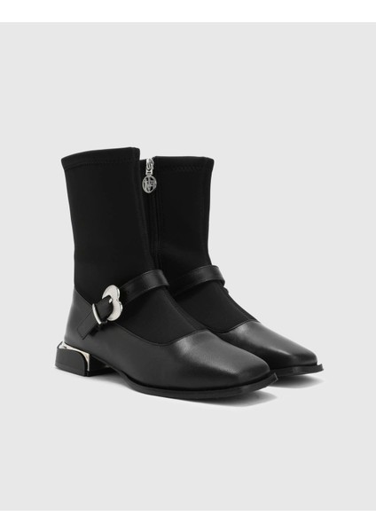 Astilbe Streç Kadın Siyah Bot