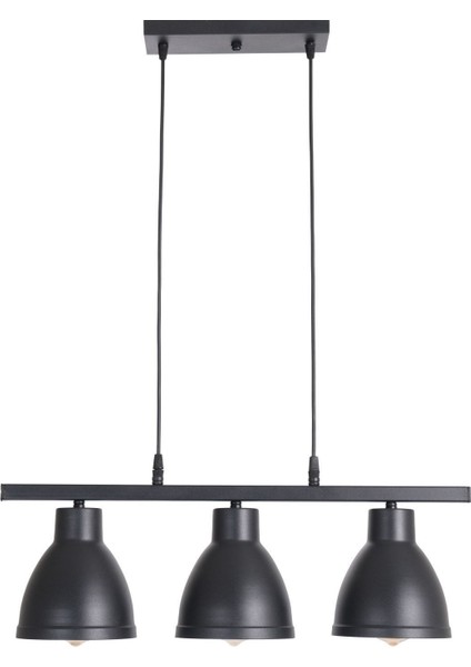 Şık Siyah Metal 3'lü Avize, Salon, Mutfak ve Cafe Aydınlatması fiyatları