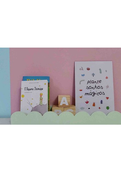 3lü Makaron Renkli Bebek ve Çocuk Odası Montessori Raf