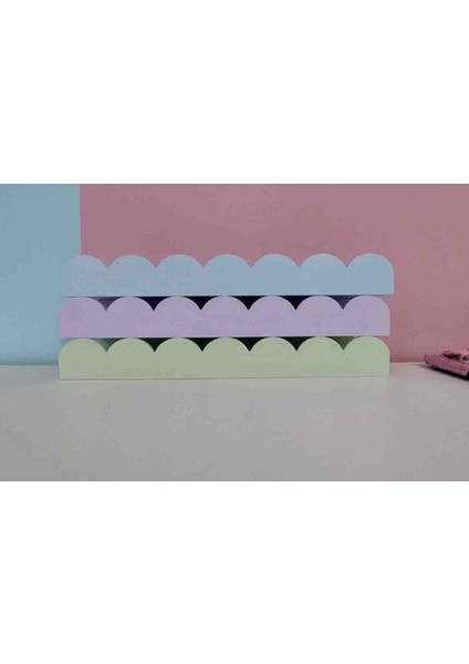 3lü Makaron Renkli Bebek ve Çocuk Odası Montessori Raf