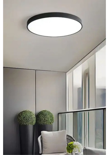 Yuvarlak Modern Tavan Avizesi 3 Renk Aydınlatmalı, Kumandalı LED Avize,ofis Aydınlatma,salon Avizes