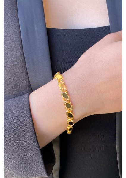 14 Ayar Altın 5 mm Pullu Zincir Bileklik fırsatları