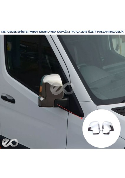 Mercedes Sprinter W907 Krom Ayna Kapağı 2 Prç. 2018 Ve Üzeri