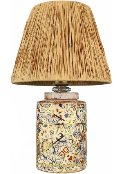 El yapımı seramik abajur, krem renk, şık ve doğal tasarım, ev dekoru için ideal fiyatları