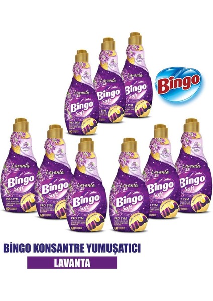 soft Konsantre Çamaşır Yumuşatıcısı Lavanta 1440 ml x 9 Adet