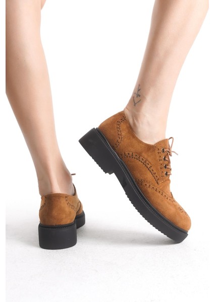 Yampa Taba Süet Oxford Günlük Kadın Ayakkabı modelleri