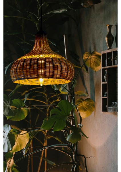 Bambu Sarkıt Avize Rattan Sarkıt: Cloud 40CM