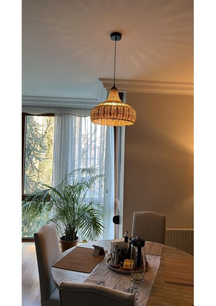 Bambu Sarkıt Avize Rattan Sarkıt: Cloud 40CM
