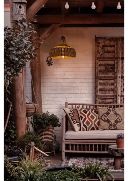 Bambu Sarkıt Avize Rattan Sarkıt: Cloud 40CM