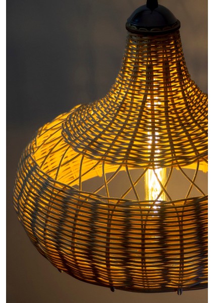 Bambu Sarkıt Avize Rattan Sarkıt: Cloud 40CM