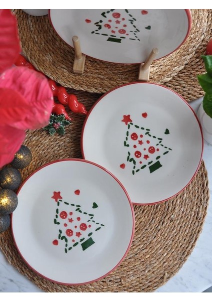 Yeniyıl 2025 Çam Ağacı 6lı Pasta Set-19 Cm. modelleri