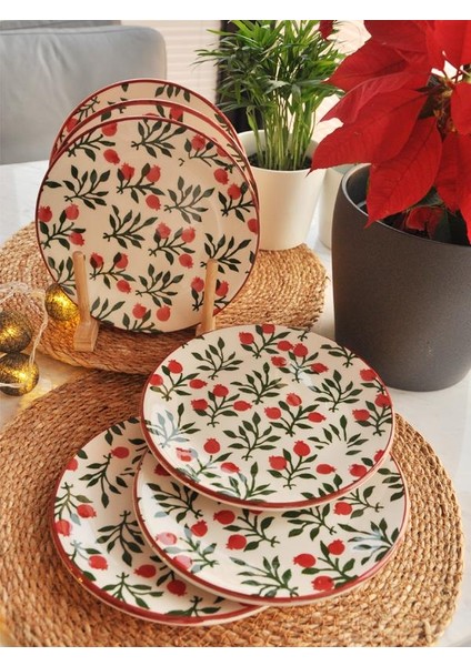 Yeniyıl 2025 Nar Çiçeği 6lı Pasta Set-19 Cm. fiyatları