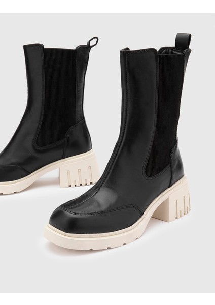 Letha Hakiki Deri Kadın Siyah Topuklu Bot fiyatları