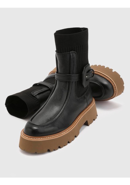 Wallace Hakiki Deri Kadın Siyah Bot fiyatları
