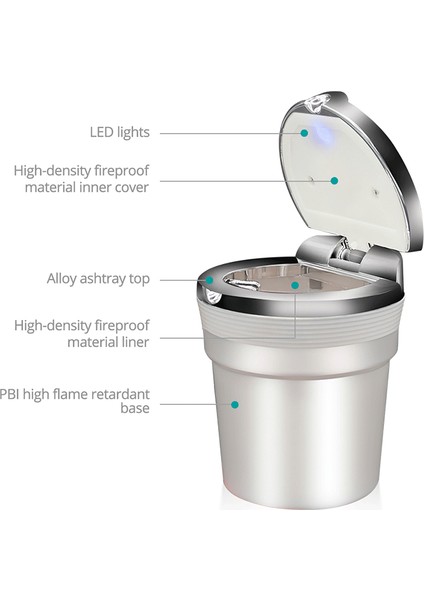 Işıklı Küllük Gümüş Renkli / ICKU45 fiyatları