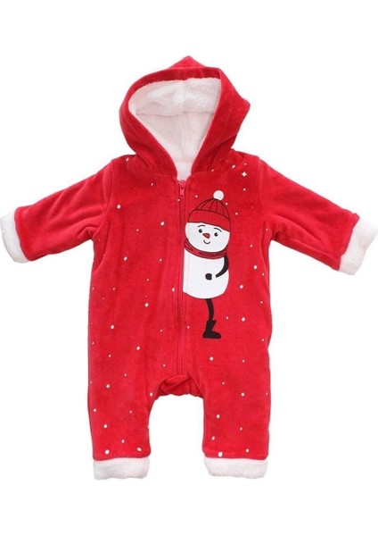 Kardan Adam Baskılı Noel Tulum 6-12 Ay