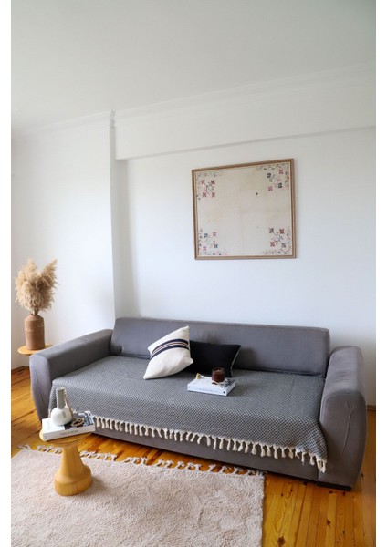 Yıldız Küçük Çekyat Örtüsü Siyah 115X200 cm