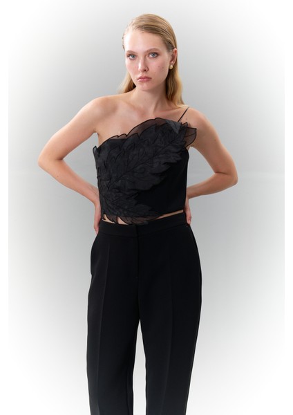 Askılı Dokuma Büstiyer Siyah K2514001_001