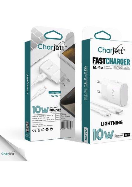 2.4A Lightning USB Seyahat Şarj Aleti Seti