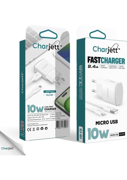 2.4A Micro USB Seyahat Şarj Aleti Seti