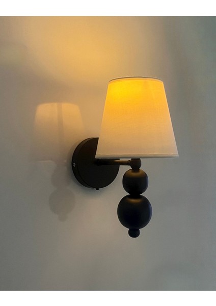 Şık Siyah Metal Pilli Aplik, 2'li Set, E27 Duy, Modern Tasarım, Lamba ve Pil Dahil fiyatları